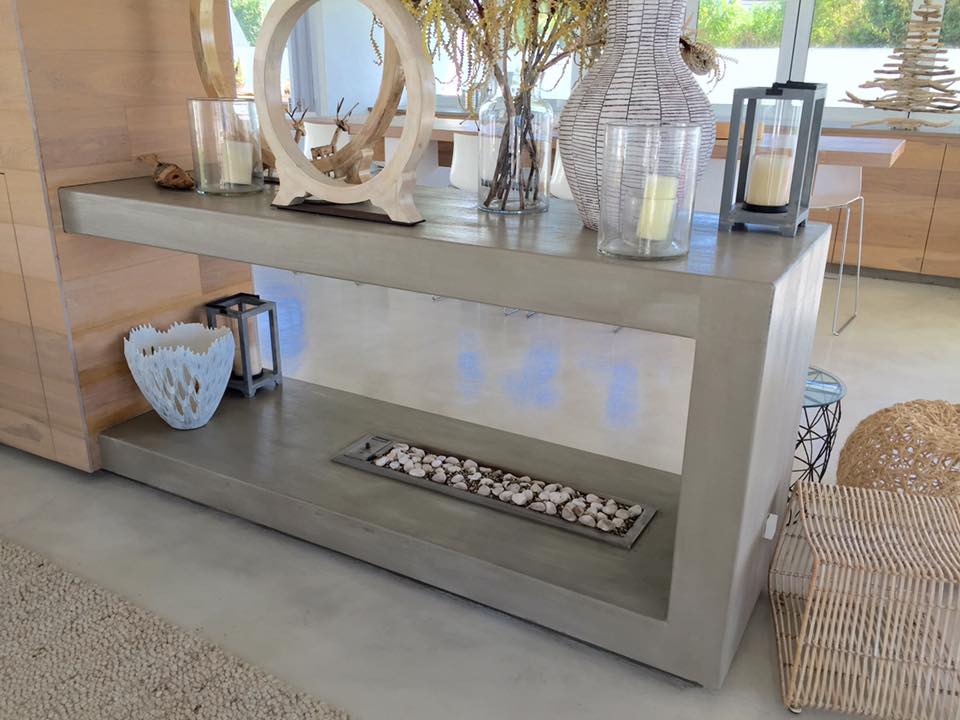 Table Fire Place Made By Cement Concrete Finishes Products Supplied By Lusion Products